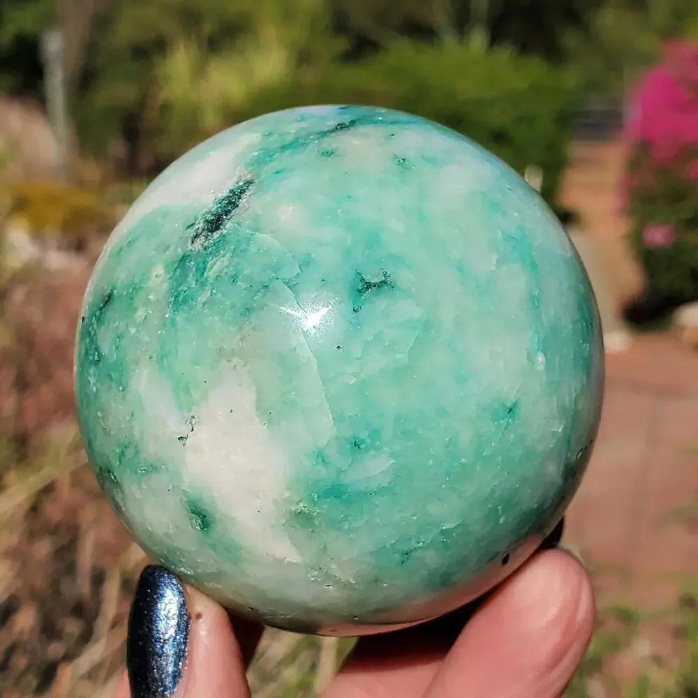 Chrysocolla Phoenix Crystal Sphere 332 Grams 62mm